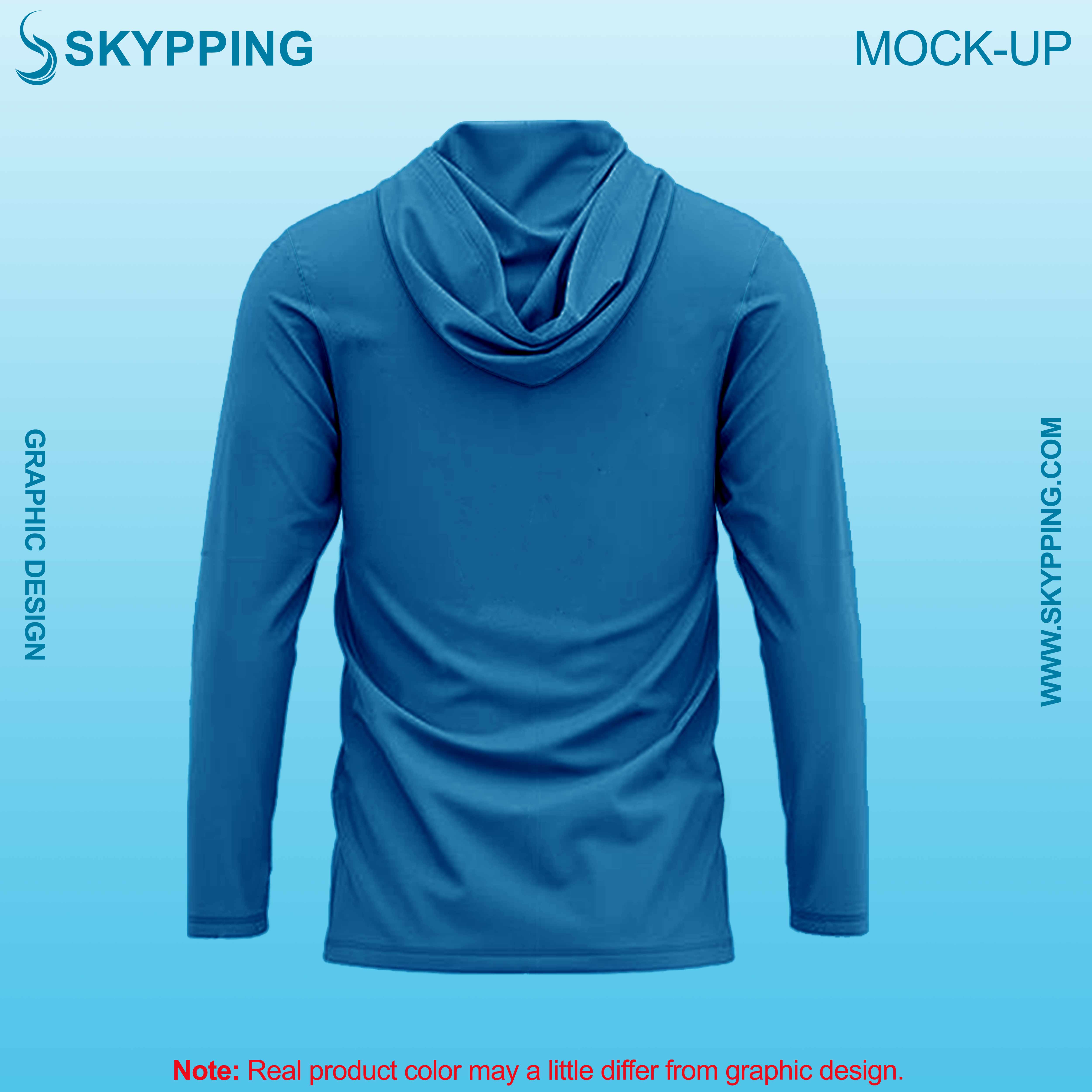Hooded Long sleeve set-in style round neck t-shirts for men